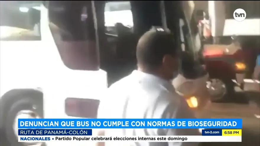 Denuncian que bus no cumple con normas de bioseguridad
