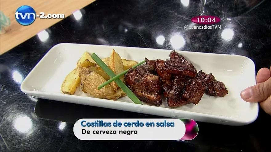 Receta - Costillas de cerdo en salsa de cerveza negra
