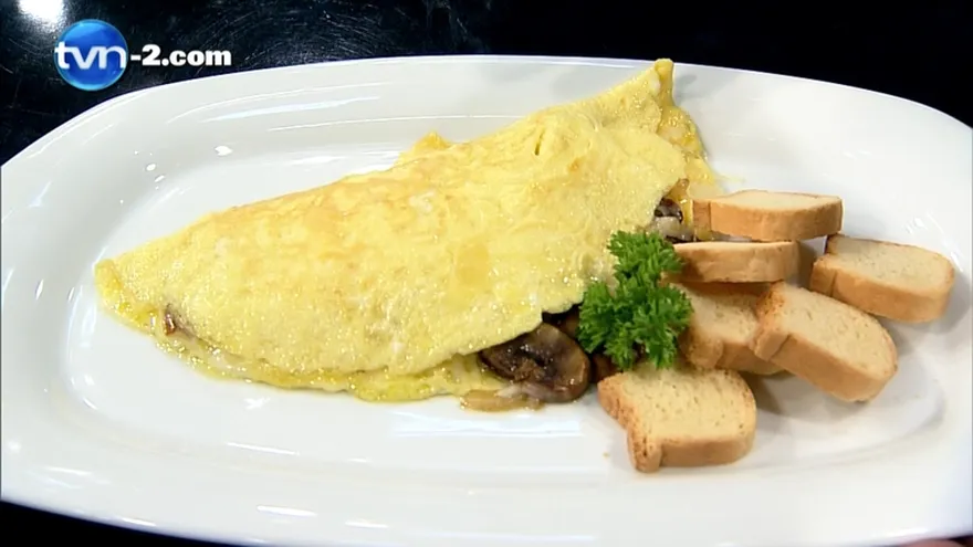 Receta Omelette rellenos de hongos y cebollas