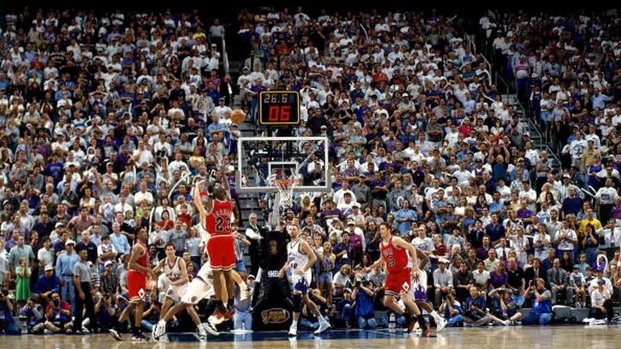 Jordan en el quinto juego de las Finales en 1997.