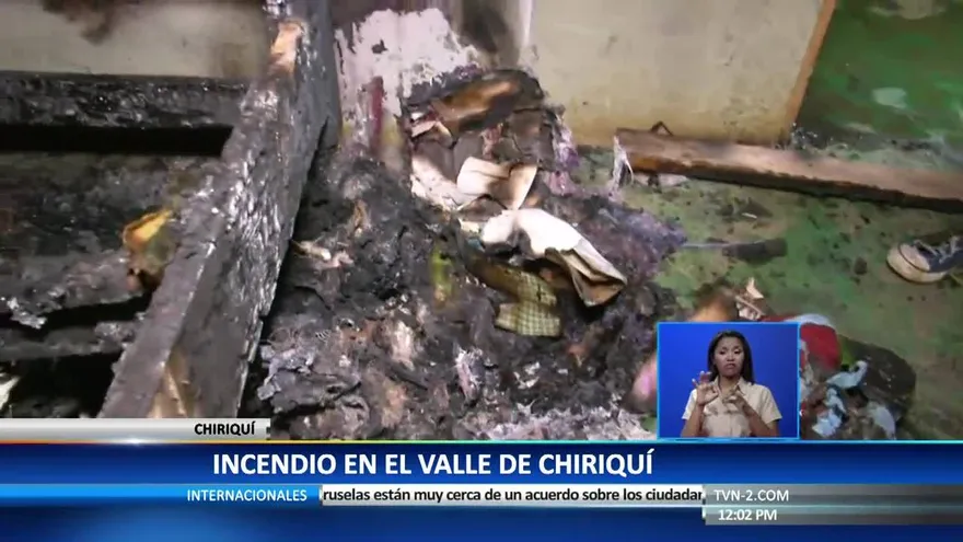 Familia casi pierde su casa por incendio en Chiriquí