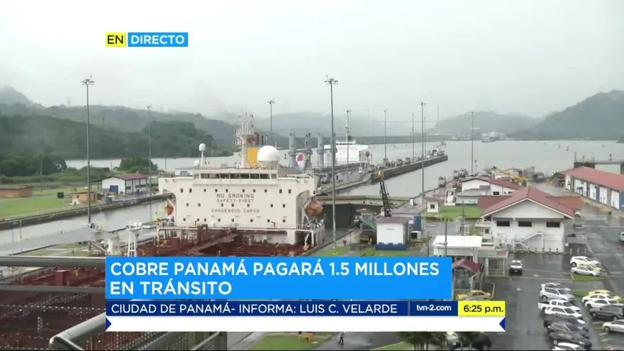 Barco que transporta cobre de Minera Panamá paga peaje millonario