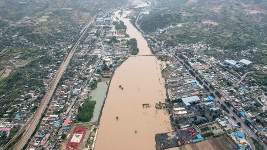 Zonas inundadas en China