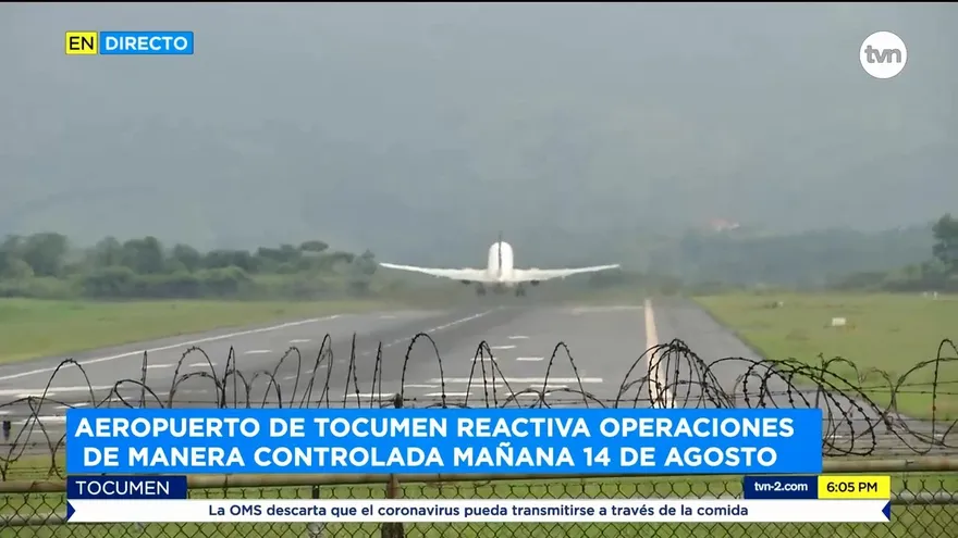 El aeropuerto Internacional de Tocumen reactivará operaciones de manera controlada desde el 14 de agosto