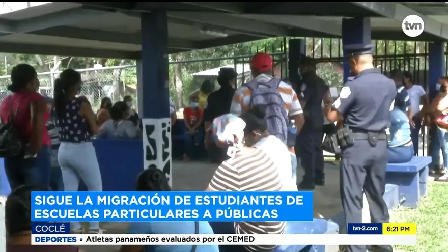 Migración de estudiantes a colegios públicos en Coclé