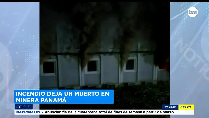Un muerto en incendio en Minera Panamá