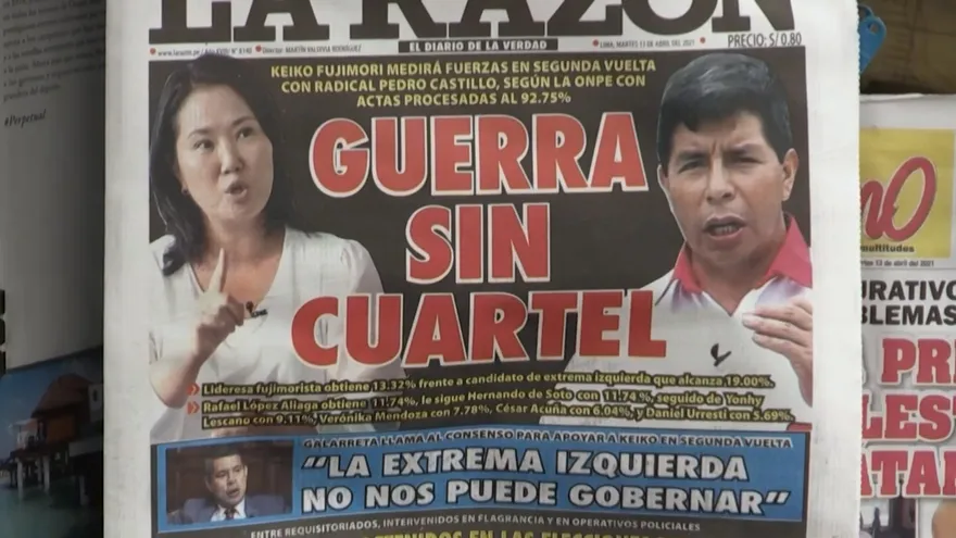 Castillo vs. Keiko: un balotaje que amenaza con polarizar a Perú