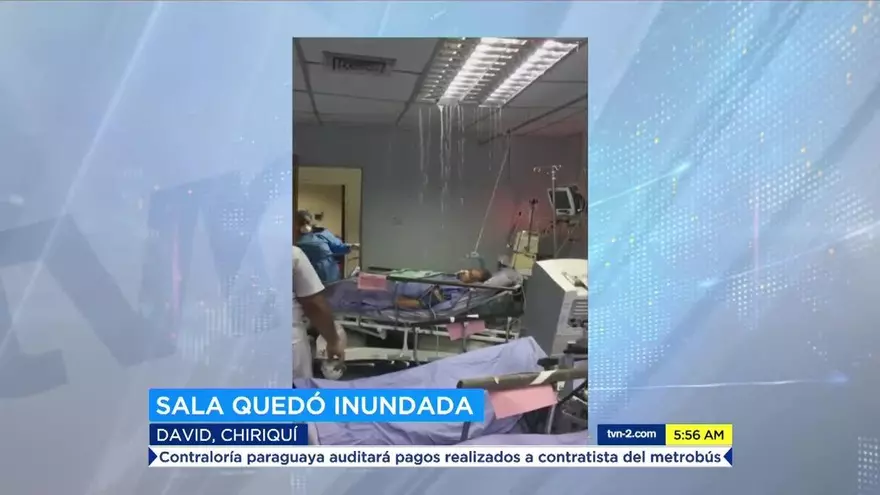 Se inunda sala de un hospital en Chiriquí