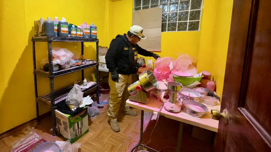 Drogas decomisadas en un operativo en Perú.