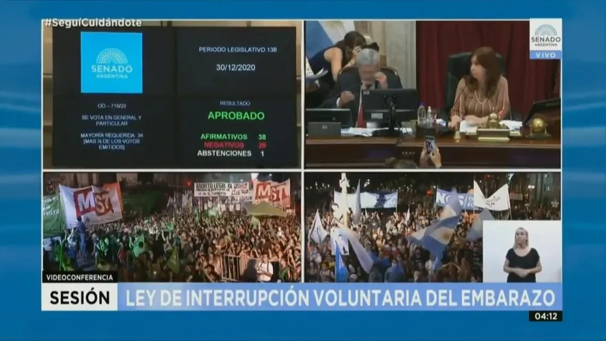 El Congreso de Argentina aprueba la legalización del aborto