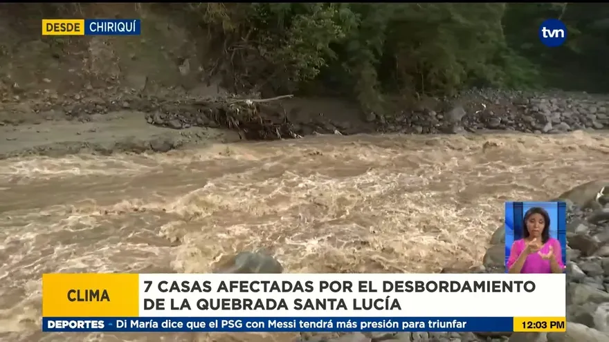 Siete viviendas afectadas por inundaciones en Chiriquí