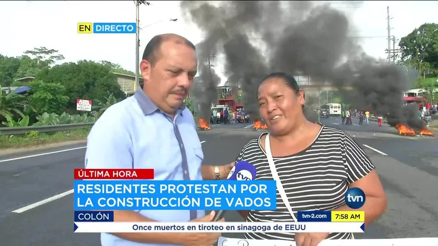 Comunidades de Colón cierran vías por vados afectados