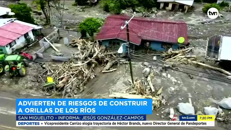 Estragos en barrio mal tiempo