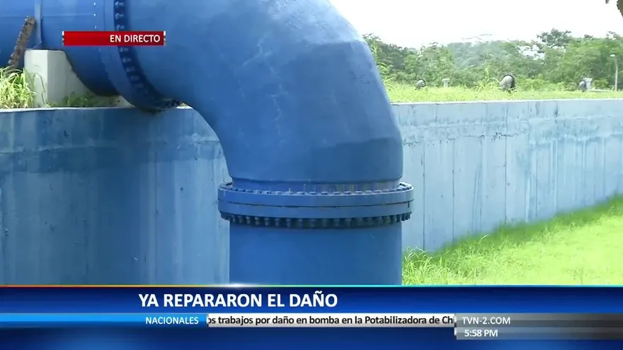 Culminan los trabajos por daño en bomba en la Potabilizadora de Chilibre