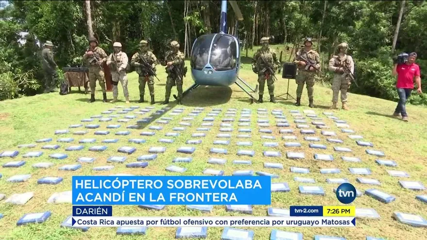 Detienen helicóptero con droga en Darién