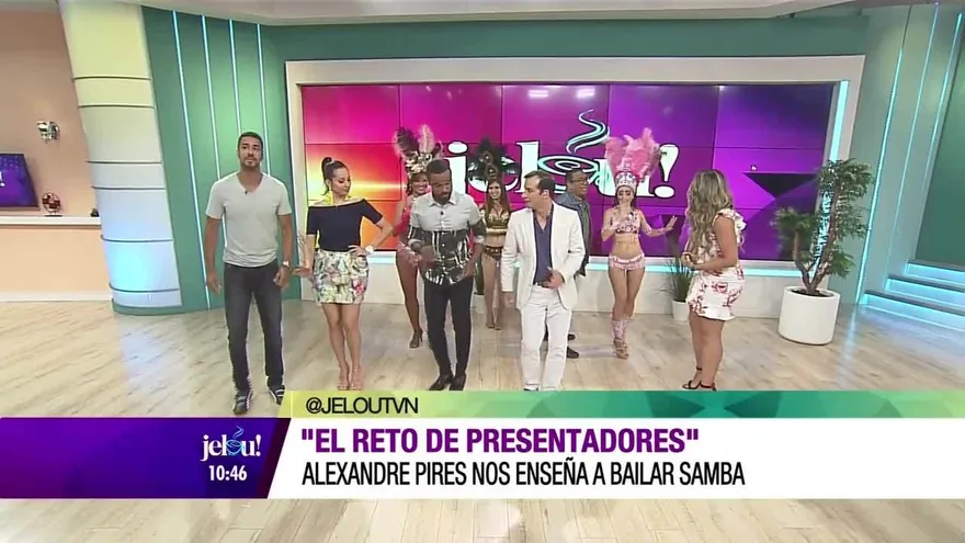 Alexandre Pires pone a bailar samba a nuestros presentadores