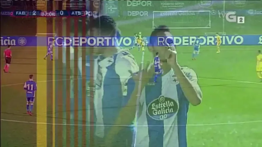 El doblete de Ismael Díaz con el Fabril del Deportivo La Coruña