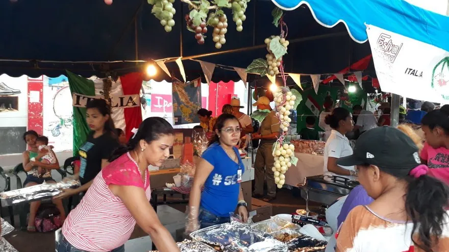 El puesto de la comunidad italiana es uno de los preferidos en este festival