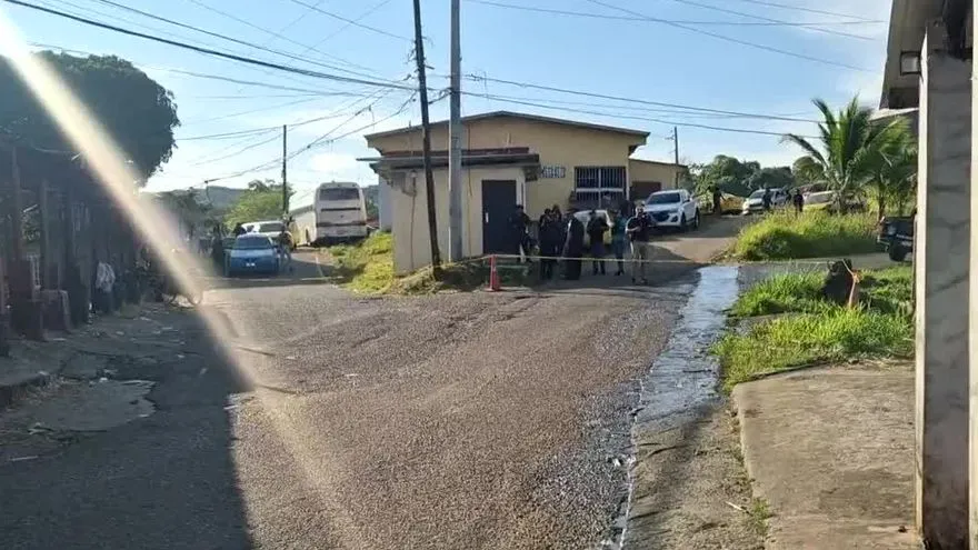 Escena de una doble homicidio en Villa Catalina, provincia de Colón.