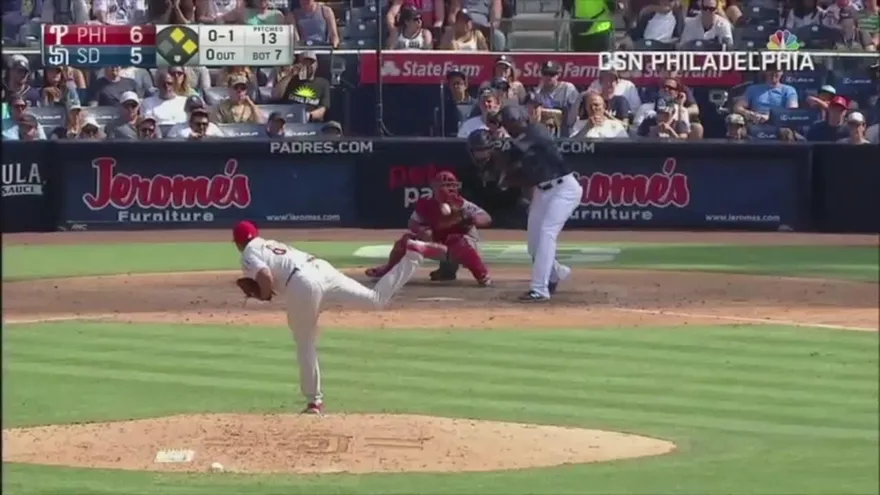 Los Phillies consiguieron un triple play ante Los Padres