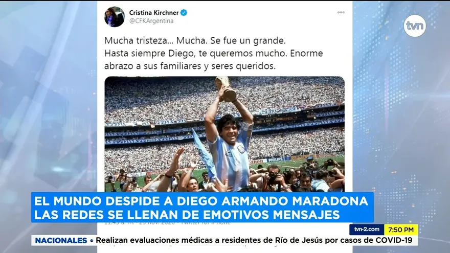 Emotivos mensajes tras muerte de Maradona