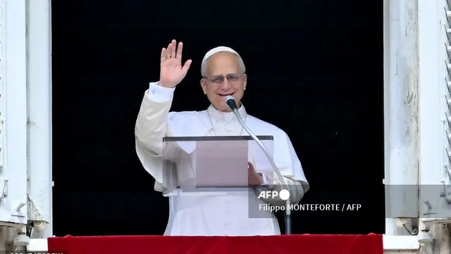 El papa León XIV en la ceremonia dominical de este domingo 14 de septiembre de 2025, donde cumplió 70 años.