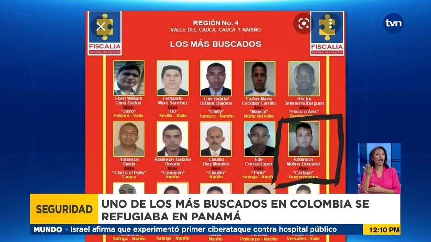 Uno de los más buscados en Colombia se refugiaba en Panamá