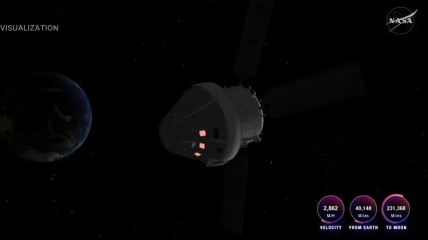 Los cuatro astronautas de la misión Artemis II de la NASA camino la Luna.