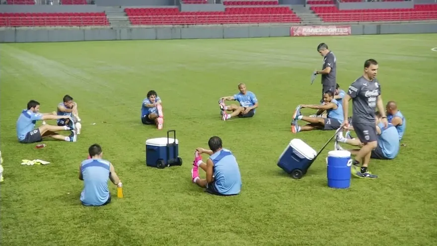 Imágenes del entreno de Uruguay