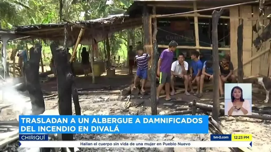 Damnificados por incendio en Chiriquí son trasladados a albergue
