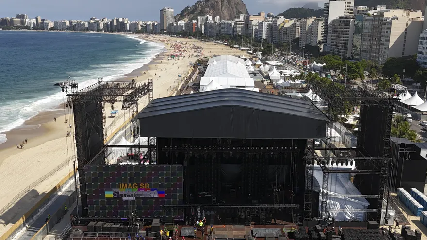 Preparativos del concierto de Shakira en Río de Janeiro