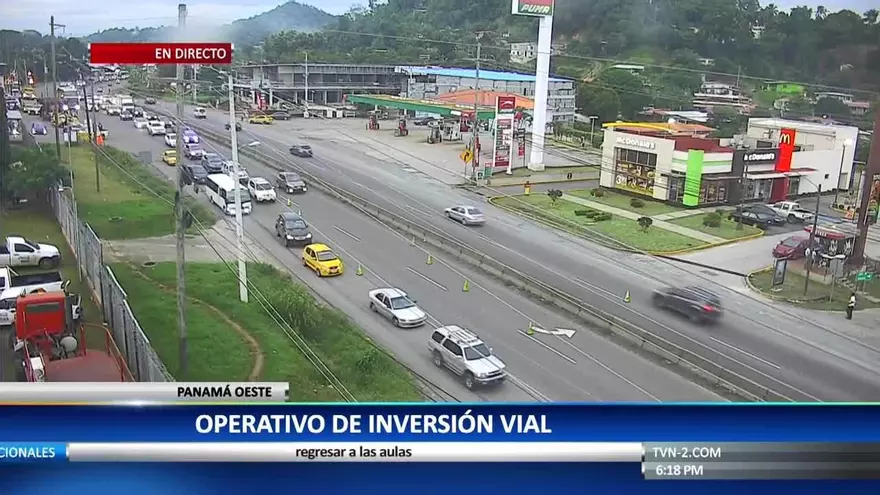 Inversión de carriles en Panamá Oeste