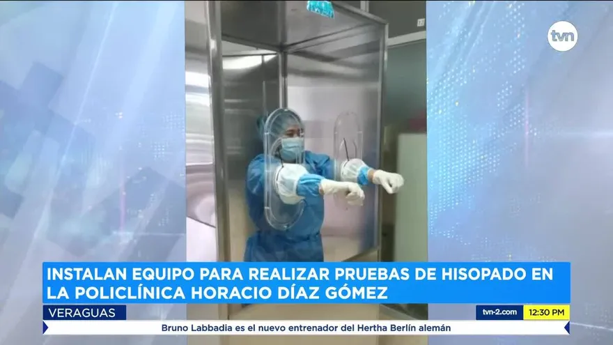 Instalan cabina para realizar hisopados en la policlínica de Santiago en Veraguas