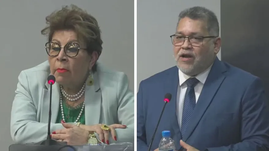 Magistrados designados a la Corte Suprema de Justicia, Gisela Agurto para la Sala Tercera (izq.) y Carlos Villalobos para la Sala Primera  (der.)