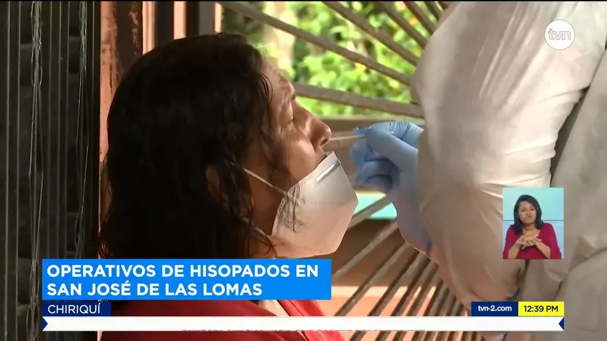 Minsa realiza operativo de hisopado en Chiriquí