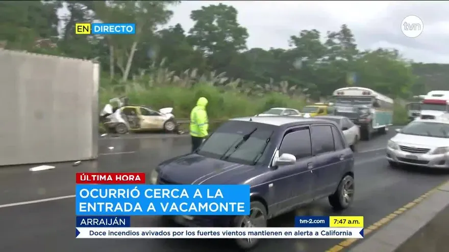 Reportan colisión múltiple en autopista Arraiján-La Chorrera