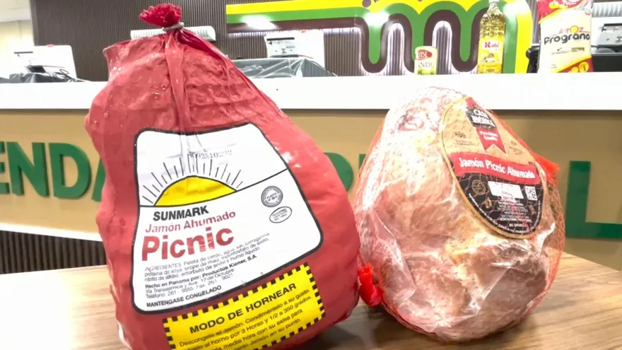Las cajas navideñas, que incluyen el jamón, se venderán a la población a $15.