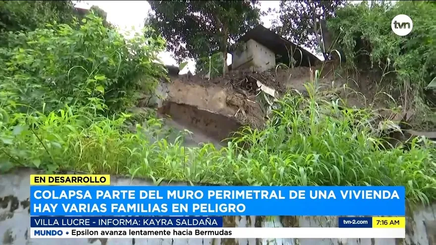 Crece preocupación por colapso de muro en Villa Lucre