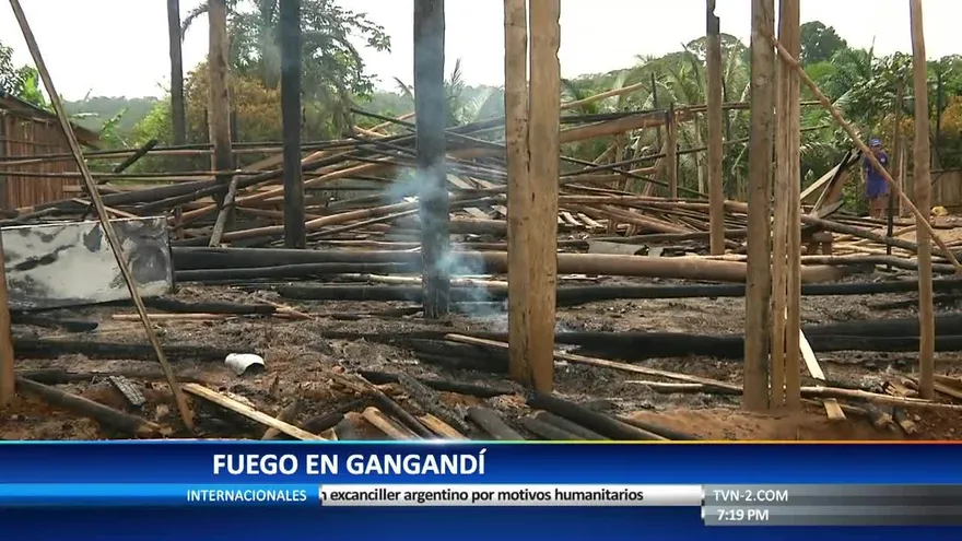 Cinco familias perdieron todo tras incendio en comarca Guna Yala