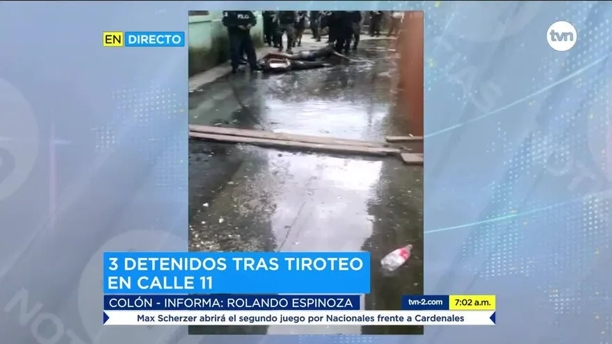 Tres detenidos por balacera en Calle 11, Colón