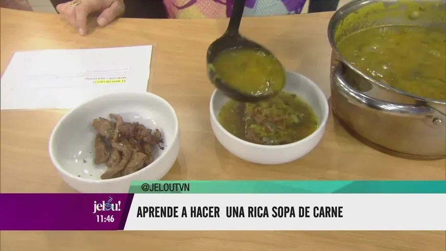 ¡Una sopa de carne que te hará la boca agua!