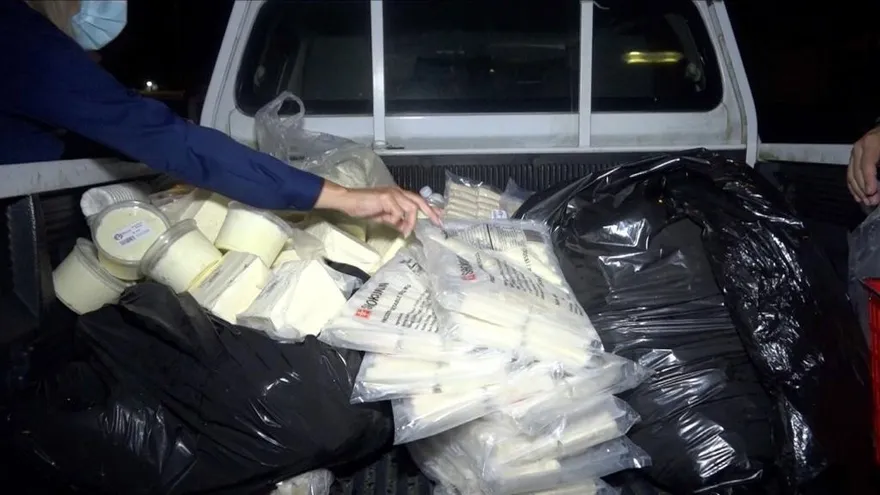 Productos decomisados.