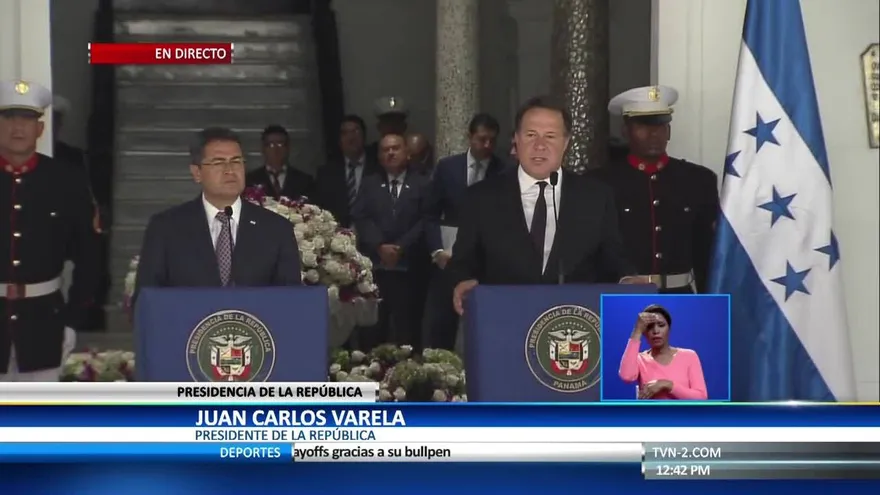 Varela rinde informe de la visita del presidente de Honduras