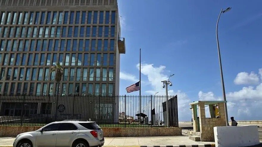 Vista de la Embajada de EEUU en La Habana