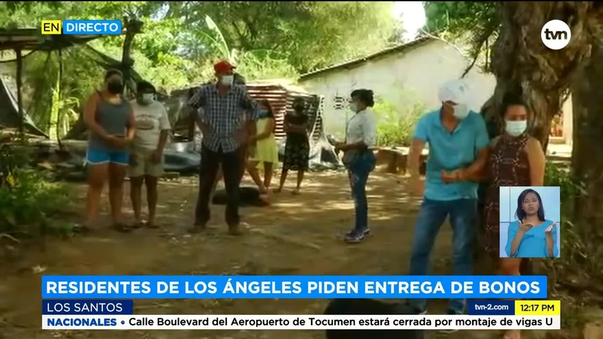 Vecinos de la Comunidad de Los Ángeles en Los Santos se quedaron sin el bono solidario
