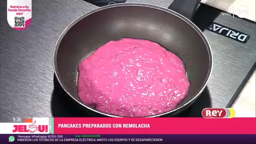 Receta: Deliciosos pancakes a base de remolacha