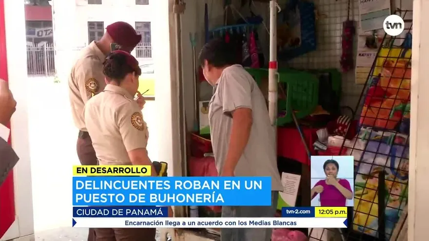 Ladrones roban puesto de buhonería en Calidonia