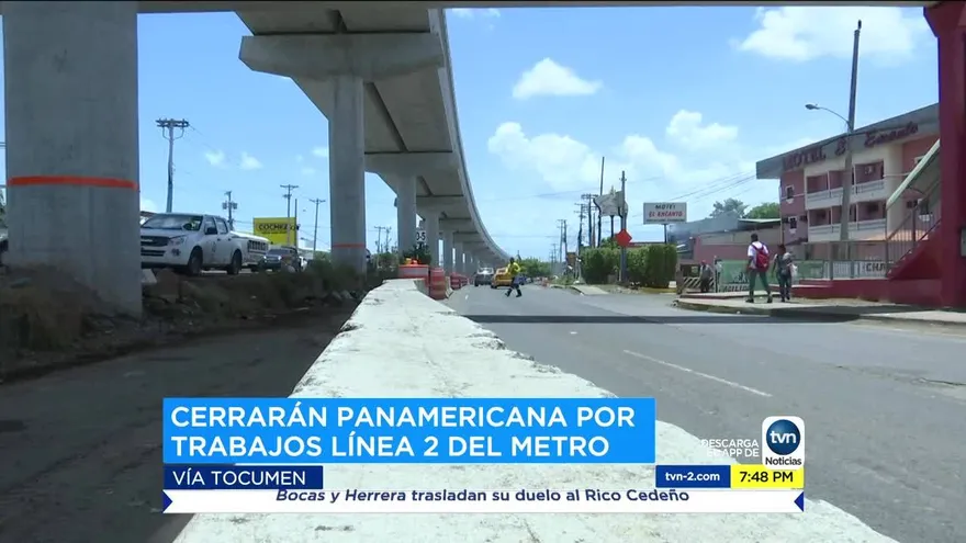 Anuncian cierre en Vía Panamericana por trabajos de Línea 2 del Metro