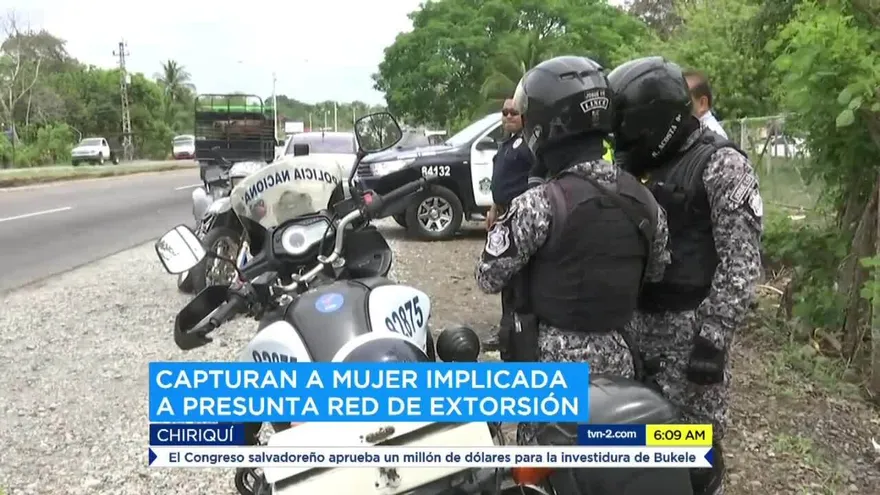 Capturan a una mujer vinculada a un caso de extorsión en Chiriquí