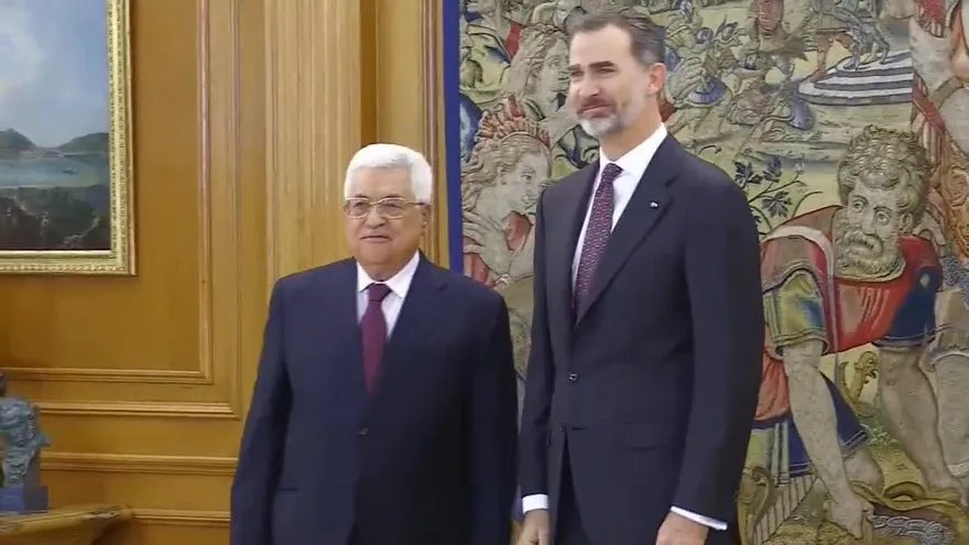 El presidente palestino, recibido por el rey y el presidente del Gobierno en Madrid
